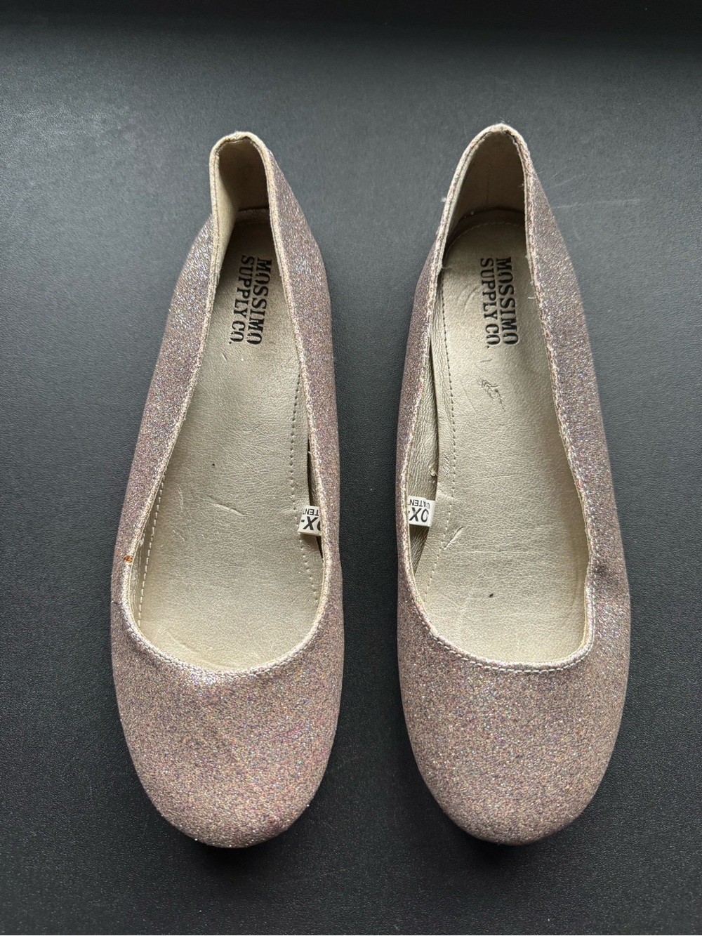 Mossimo Supply Co. rose gold glitter ballet flats